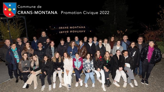 En 2022 sur la commune de Crans-Montana, 61 jeunes sont entrés dans la vie civique active